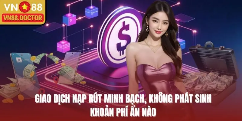 Giao dịch nạp rút minh bạch, không phát sinh khoản phí ẩn nào